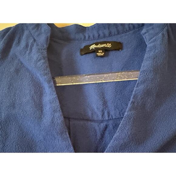 Madewell Women’s Royal Blue Inlet Popover Tank-Top Cami Deep V-Neck Size XS - Picture 6 of 7